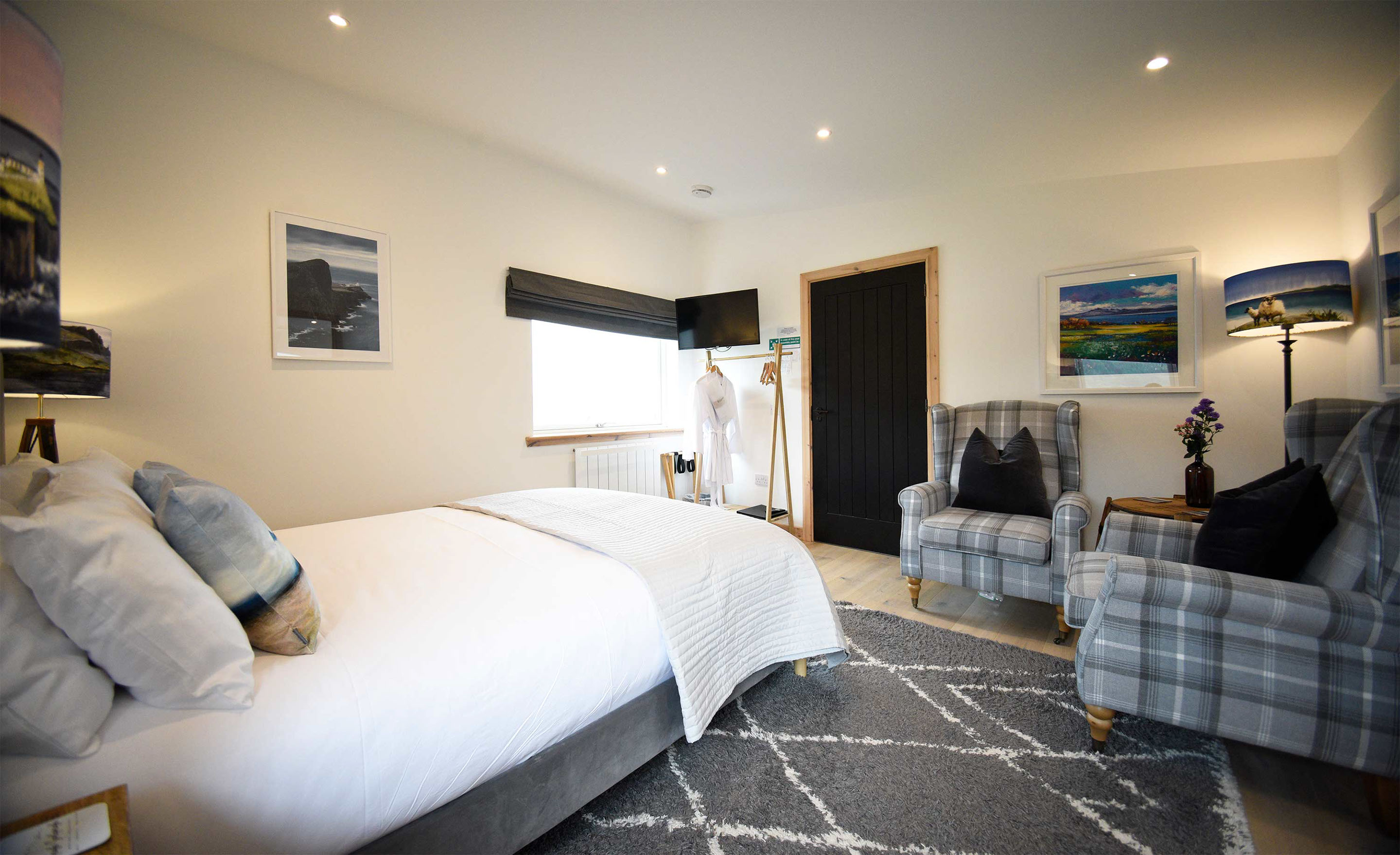 Enjoy Super King Size Double Bedrooms in Taransay House Luxury Bed and BReakfast Accommodation in Portree