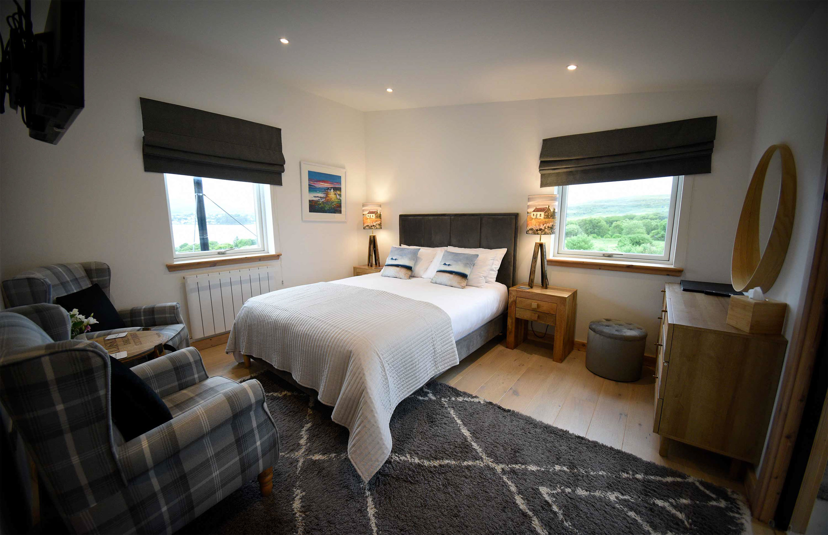 Enjoy Super King Size Double Bedrooms in Taransay House Luxury Bed and BReakfast Accommodation in Portree