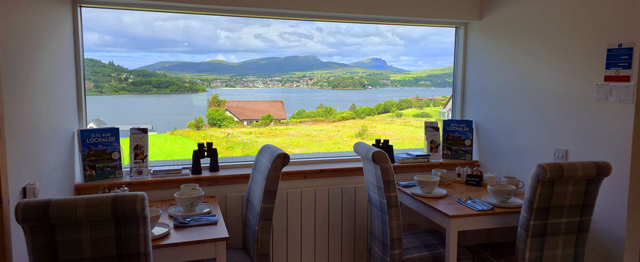 Wake up to sea views of Portree when you stay at Taigh Scalpaigh luxury bed and breakfast accommodation