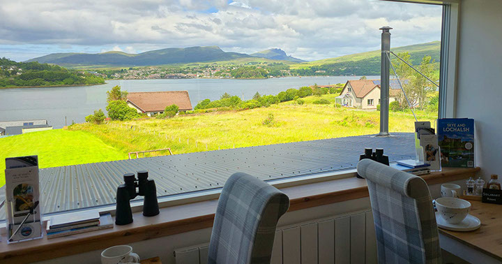Enjoy sea views of the Isle of Skye when you stay at Taigh Scalpaigh luxury bed and breakfast accommmodation